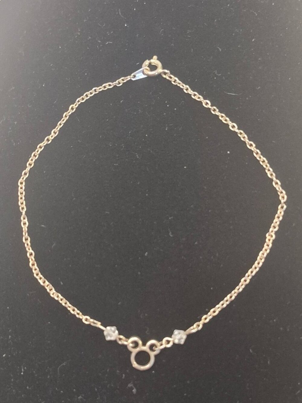 Disney Parks Mickey Mouse Silver Tone Anklet